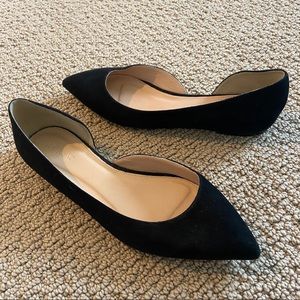J Crew Audrey flats black suede US 7.5